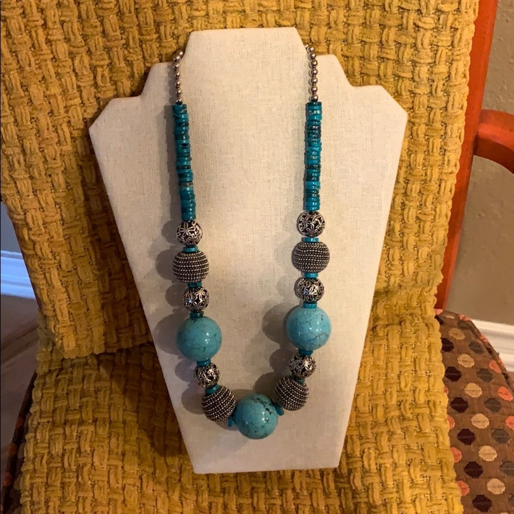 Turquoise and Silver Necklace